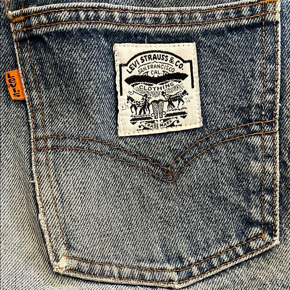 Levi’s vintage 80s orange tab cropped jeans 24” waist - Picture 2 of 13